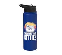 Show me Your Kitties Cat Lover Apparel Stainless Steel Insulated Water Bottle