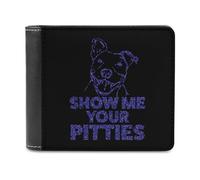 Show Me Your Pitties Men's Bifold Wallet Slim Cash Card Holder Leather Purse