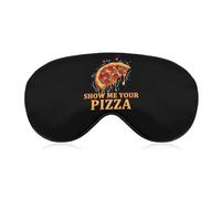 Show Me Your Pizza Sleep Mask Soft Blackout Eye Mask Eye Shade Cover with Adjustable Strap for Men Women