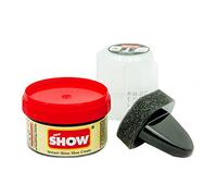 SHOW Neutral Instant Shine Shoe Polish Cream with Sponge for Shoes Boots Bags - Unisex 50ml 1 Unit Polish Cream - Leather Nourishment and Conditioner - Shoe Care Products