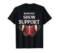 Show Support Red Butterfly Retro Symbol of Solidarity T-Shirt