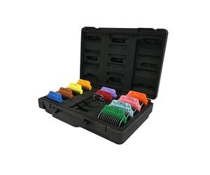 Show Tech Pro Wide Snap-on Comb Kit - 8 Combs & #30 Wide Blade in Carry Case | Complete Dog Grooming Solution