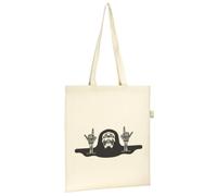 Show The Crow Halloween Cotton Tote Bag - Spooky Hooded Skeleton Reusable Trick or Treat Bag - Premium 100% Cotton Canvas Shopper & Party Favor Bag for Kids & Adults