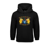 Show Your Spots Pudsey Stitch Hoodie, Bear Pudsey Hood, Spotty Day Hoodie, Children Need Hood, Let's Raise Lots! School Event Unisex Top(M, Black)