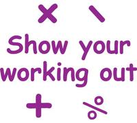 "Show your working out" Self inking teacher reward stamp X12055