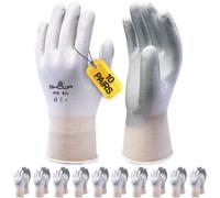 Showa 370 White Multi Purpose Lightweight Assembly Grip Safety Gloves (Pack Of 10 Pairs) - Size 9 - Xl