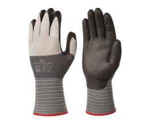 Showa 381 Abrasion Resistant Safety Work Gloves With Nitrile Grip Palm - Size 8 - L