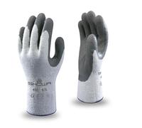 Showa 451Xl Acrylic Cotton Polyester Backing Fabric Cold Protection Glove with Latex Coating on Palms, XL, light grey