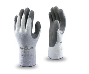 Showa 451Xl Acrylic Cotton Polyester Backing Fabric Cold Protection Glove with Latex Coating on Palms, XL, light grey