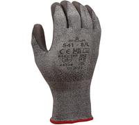 SHOWA 541, Mechanical and Industrial Protective Gloves, Polyurethane Palm Coating, Cut Level B, Black, 1 Pair, Size, Small