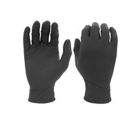 SHOWA 6112PF Biodegradable 100% Nitrile Powder-Free Disposable Glove, 240 mm Long, 0.10 mm Thick, Black, S