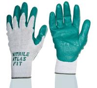 SHOWA Atlas 350 Fit Palm Coating Nitrile Glove, 10-Gauge Seamless Knitted Liner, General Purpose Work, Large (Pack of 12 Pairs)