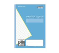 Showa Notebook, Japonica Section, Study Book, Compatible with All Subjects, 0.2 inch (5 mm) Square Ruling (+ Letter Leader), A4 Size, Pack of 5, Blue 05005001 * 5