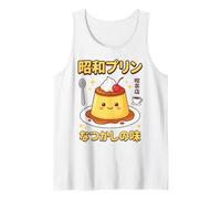 Showa Pudding Retro Japanese Kissaten Cafe Nostalgic Dessert Tank Top