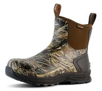 Showave Men's Rain Boots Waterproof Excursion Rubber Boots Insulated Mud Booties for Trekking Gardening Farming Camping Fishing and Chore Work, Camo, 5 UK