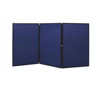 Bi-Office Showboard Exhibition System 3 Panel Blue/Grey