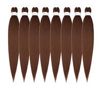 ShowCoco Easy Braid 42 Inch Pre Stretched Synthetic Braid Extensions for Braids 8 Packs 42" Yaki Texture Easy Crochet Braids Hair Extensions #30