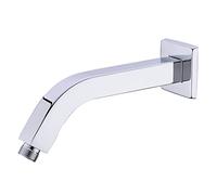 Shower Arm 8 Inches Angled Shower Arm with Flange,Square Shaped Wall-Mounted for Fixed Shower Head Replacement Stainless Steel,Brushed Chrome