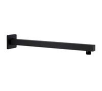 Shower Arm Black 40cm Stainless Steel 201 Square Cover 60x60mm G1/2 Wall-mounted