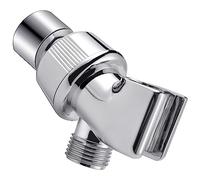 Shower Arm Holder for Handheld Shower Head, Adjustable Mount Bracket, Shower arm Adapter with Swivel Ball, 1/2-Inch, Chrome, 0.5