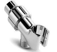 Shower Arm Mount Chrome Finish, Universal Head Holder, Parts, Adjustable Bracket for Hand Held Showerheads with Wall Hook and Brass Pivot Ball