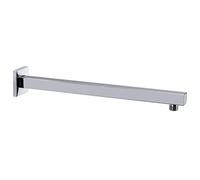 Shower Arm Square Stainless Steel 201 Silver 40 cm, Shower Head Holder Wall Arm with G 1/2 Inch Connection, Chrome-Plated Bracket, Extension Pipe for Shower, Bathroom, Sanitary, Rustproof, Durable