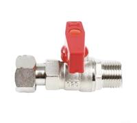 Shower Arm Volume Control Valve, Solid Brass Shut-Off Stopper with 1/2 Inch Threads, High Temp Resistant for Home Water Systems(4mm with Extension)