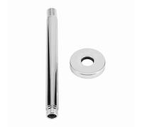 Shower Arm Wall Mounted Stainless Steel 8 Inch Round Extension Arm for Bathroom Shower Head, Ceiling Mount Fixed Support Bracket, Heavy Duty Shower Pipe Accessory