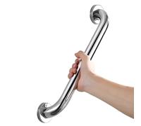 Shower Armrest Grab Bar for Bathroom Anti-Slip Banister Safety Handrail Wall Mounted Grip Handle for Bathtub Toilet, 304 Stainless Steels Railing - Silver(2ft/60cm)