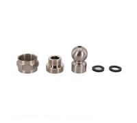 Shower Arms Adaptable Toward Angle up Joint Suitable for Brass Adapter Head Standard G12 Threaded Equipped with Connector 23° Ball Swivel Shower(Brushed)