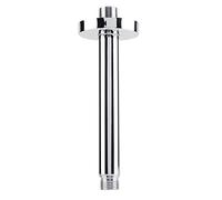 Shower Arms Pipe Square Stainless Steel Shower Head Extension Ceiling Mount Shower Head Extender for G 1/2 Stainless Steel Top Shower Arm Pipe Extension (Chrome Finish)(15cm/6in)