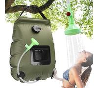 Shower Bag for Camping 5 Gal/20L Portable, Solar Heating Camping Shower Bag with Removable Hose and On/Off Switchable Shower Head, Hanging Shower Bag for Camping Beach Swimming Climbing Outdoor Hiking
