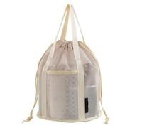 Shower Bag - Lightweight Bathroom Tote Bag | Portable Basket Organizer and Pouch for Gym, Holiday, Beach, Pool, Camping, Toilet, Dorm, College, Swimming, Cream-Coloured, Se référer au descriptif