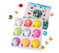 Shower Ball,Toy Inside Bubble Personal Care Products | 9-Piece Scented Salt Shower Bath Balls | for Kids Girls Home Travel Hotel Bathroom Bathtub Birthday Party