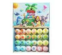 Shower Balls,Natural Bubble Personal Care Products,24-Piece Kids Scented Salt Bath Balls | for Home Daycare Bathtub Hotel Birthday Party Girls Boys