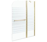 Beliani Shower Bath Screen TUAPI 1400 x 1000 mm Gold, Clear