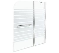 Beliani Shower Bath Screen TUAPI 1400 x 1000 mm Silver, Clear