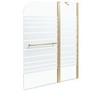 Shower Bath Screen 140 x 120 cm Gold TUAPI