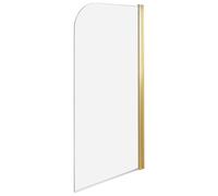 Beliani Shower Bath Screen LAPAN 1400 x 700 mm Gold, Clear