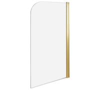 Beliani Shower Bath Screen LAPAN 1400 x 800 mm Gold, Clear