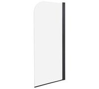 Beliani Shower Bath Screen LAPAN 1400 x 700 mm Black, Clear