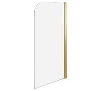 Beliani Shower Bath Screen LAPAN 1400 x 700 mm Gold, Clear