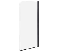Shower Bath Screen LAPAN 1400 x 800 mm Black
