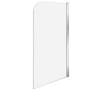 Beliani Shower Bath Screen LAPAN 1400 x 800 mm Silver, Clear