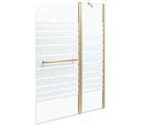 Beliani Shower Bath Screen TUAPI 1400 x 1000 mm Gold, Clear