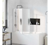 Shower Bath Screen Wall 141 x 132 cm 3 Panels Foldable