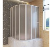 Vidaxl Shower Bath Screen Wall 140 X 168 Cm 7 Panels Foldable With Towel Rack