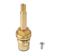 Shower Bath Tap Valve Cartridge Built for Quarter Turn Functionality and 20 1/2 Inch Stem Insert with Dry Powder Stamped Disc (clockwise)