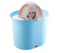 Shower Bathtub for Kids Tall Portable Ice Bath Tub, Water Drain Plug