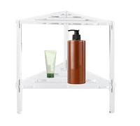 Shower Bench for Shaving Legs, Non-Slip, Shower, Caddies Stool, High Performance Bathing Place Chairs for Improved Safety, Corner Shower Bench, Double Stage, Transparent, Non-Slip, Waterproof